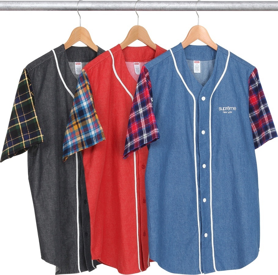 Denim Flannel Baseball Shirt